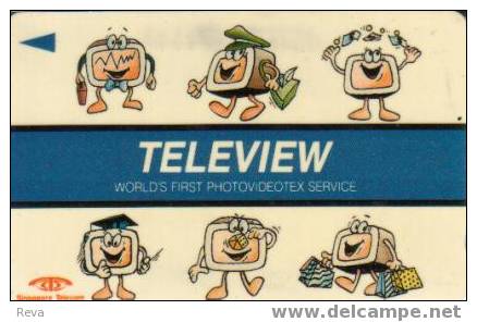 SINGAPORE $2   TELEVIEW TELEVISION  CHANNEL  FOR BUSINESS SPORT  ETC, CARTOON TV   CODE:4STEB  COMPANY  COMPLIMENTARY - Singapour