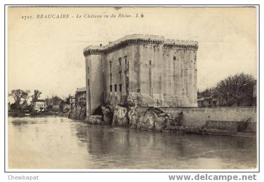 Beaucaire - Le Château Vu Du Rhône - Beaucaire