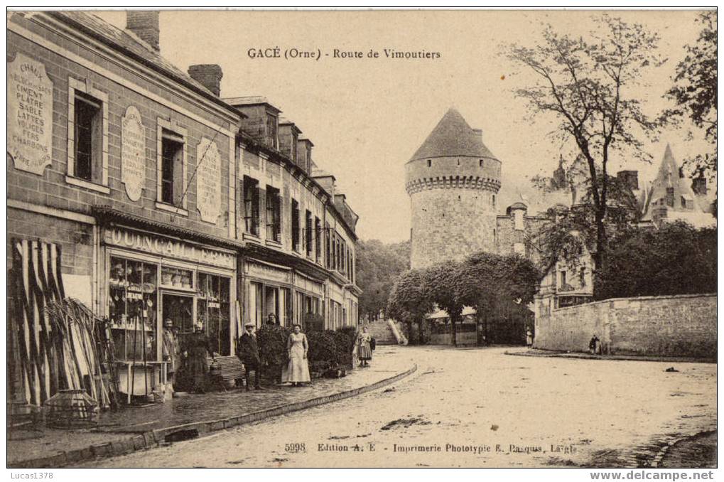 61 / GACE /ROUTE DE VIMOUTIERS / QUINCAILLERIE / ANIMEE ET RARE - Gace