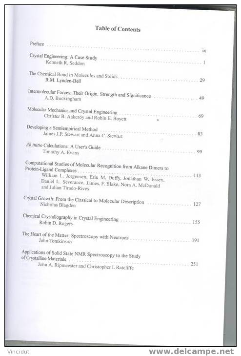 Crystal Engineering : The Design And Application Of Functional Solids   K. R.SEDDON Et M. ZAWOROTKO - Scheikunde