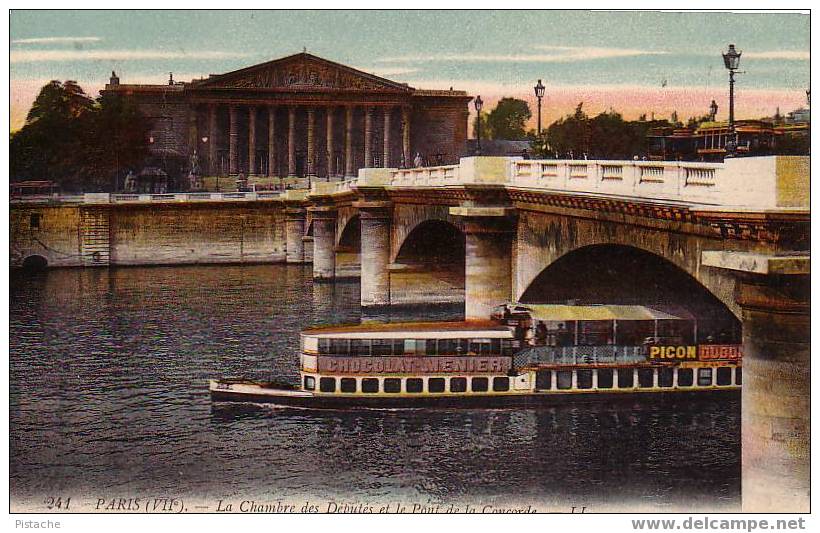 La Chambre Des Députés Et Le Pont De La Concorde - Vers 1910 - Animée - Jamais Utilisée - District 07