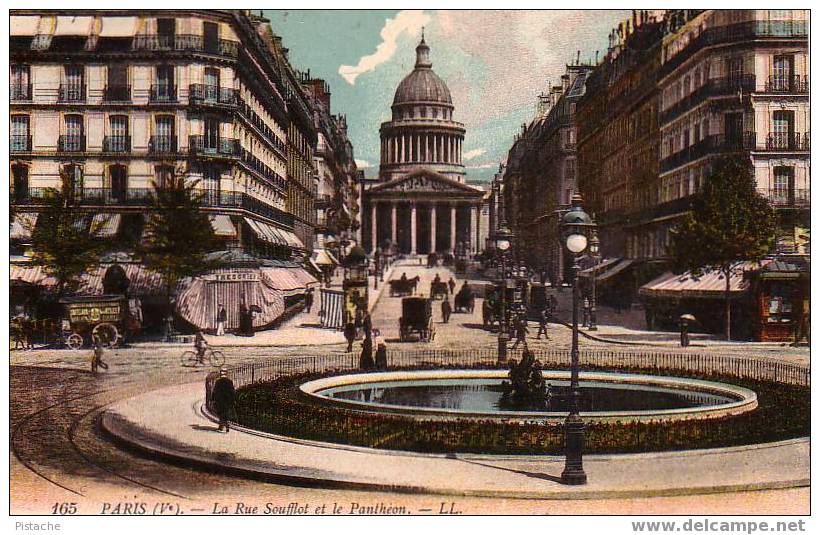 La Rue Soufflot Et Le Panthéon - Vers 1910 - Très Animée - Jamais Utilisée - District 05