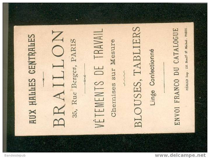 Paris Braillon Belle Chromo  Thème Langage Expression Broyer Du Noir Charbonnier - Autres & Non Classés