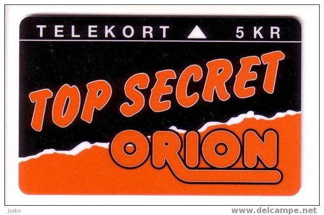 DENMARK - Danemark - Top Secret ORION - Telekort Card , Only 10.000 Ex. - Denemarken