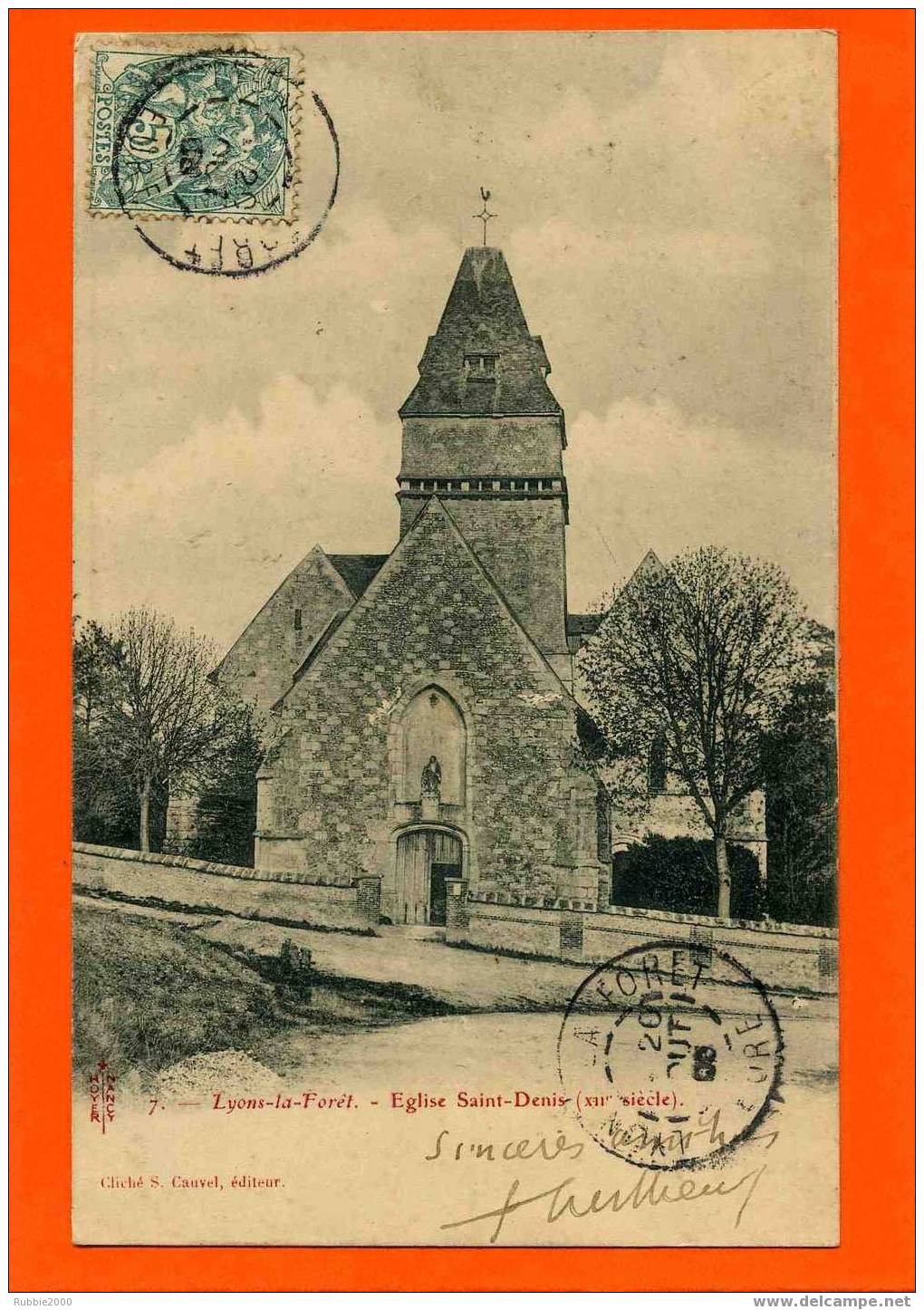 LYONS LA FORET EGLISE SAINT DENIS 1905 CARTE EN BON ETAT - Lyons-la-Forêt