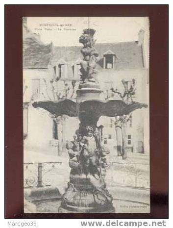 010073 Montreuil Sur Mer Place Verte La Fontaine édit.fontaine Segret Belle Carte - Montreuil