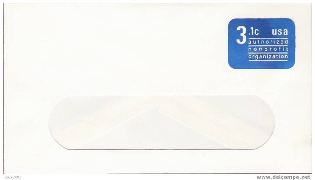 US Scott U589, 3.1-cent Large Window Envelope, Authorized Nonprofit, Mint - 1961-80