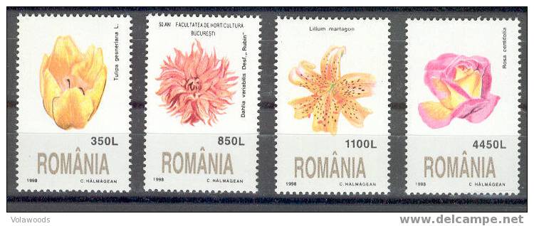 Romania - Serie Completa Nuova: Fiori - 1998 - Neufs