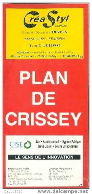 PLAN DE CRISSEY 71530 - Autres & Non Classés