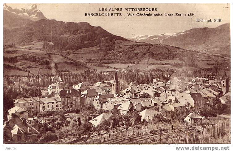 BARCELONNETTE - Vue Générale (côté Nord-Est) - Barcelonnette