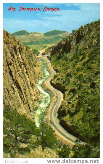 Big Thompson Canyon - Rocky Mountian National Park , Colorado  -  Used 1968 - Rocky Mountains