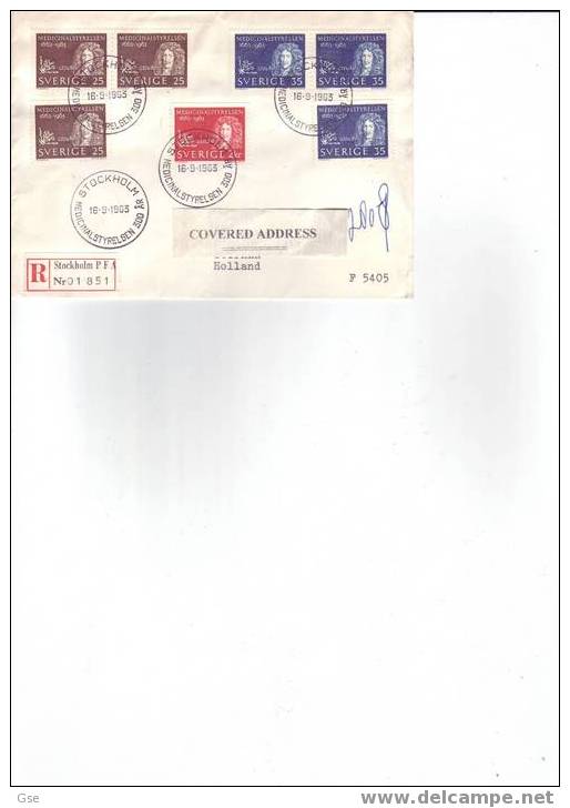 SVEZIA 1963 -  Raccomandata - Yvert 507/09 Special Cancel - FDC