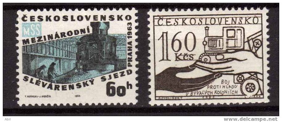 Tchécoslovaquie 1963 N° Y.T. :   1292 à 1293* - Neufs