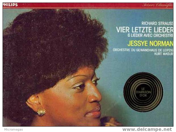 Strauss : Vier Letzte Lieder. Jessye Norman - Classique