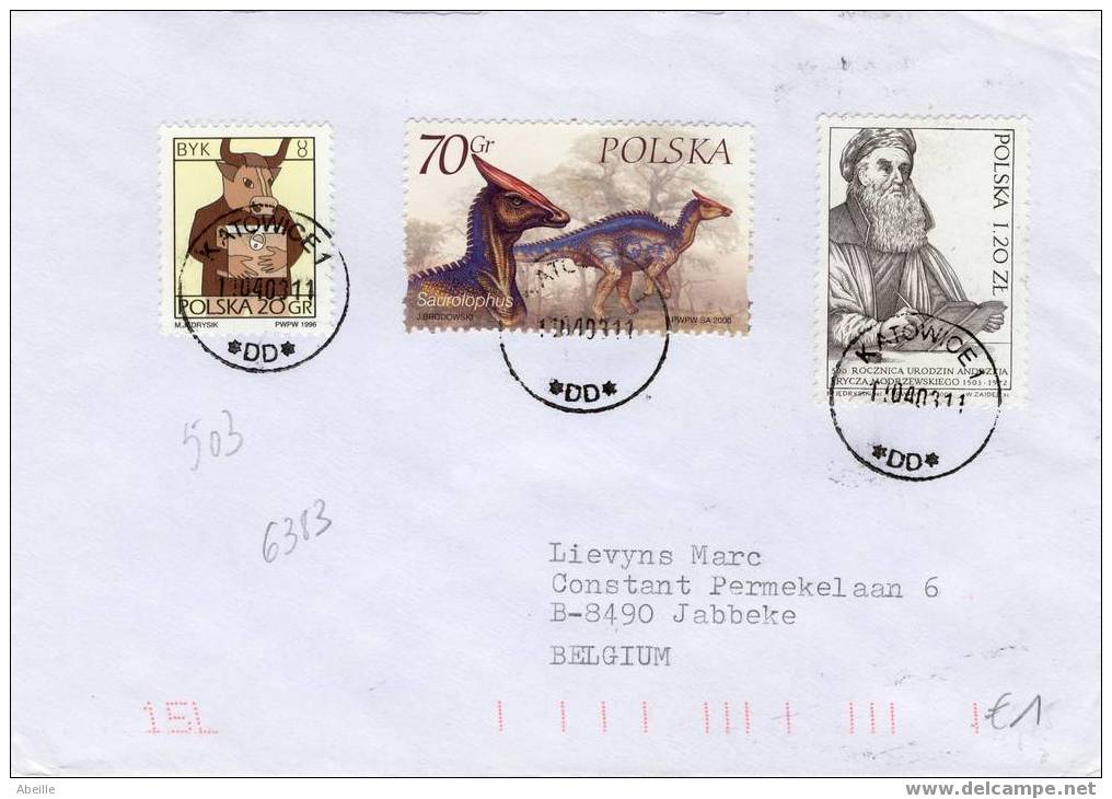 6383     LETTRE POLOGNE - Prehistorics