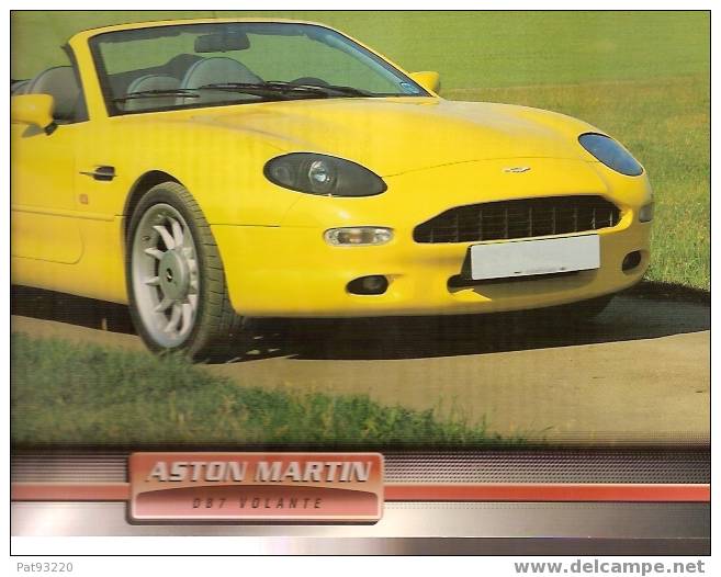 VOITURES De SPORT / ASTON MARTIN D B 7 Volante GB 97 / Fiche Atlas Voir  Description / LOT A - Sonstige & Ohne Zuordnung