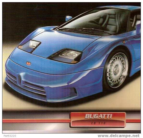 BUGATTI EB 110 (Italie 1991) / Voitures De Sport / FICHE "Atlas" Voir  Description/[lot A] - Other & Unclassified