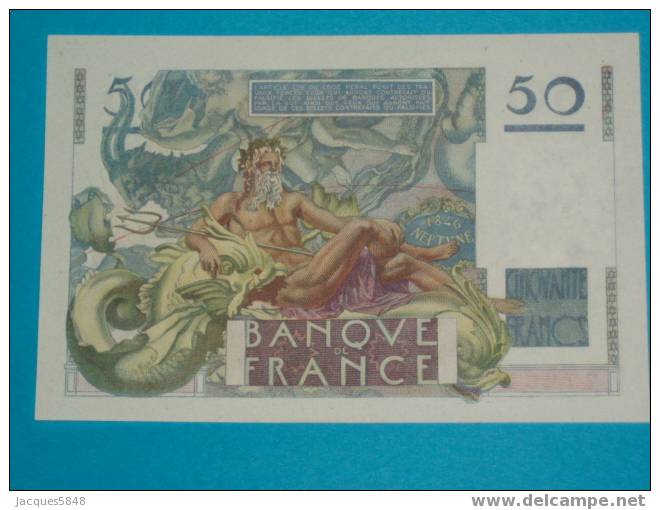 Billet 50fr) Le Verrier - 20/3//47- H.44 - N° 50045  - Pas D´epinglages - Infime Trace De Plis  - Tres Beau Billet - 50 F 1946-1951 ''Le Verrier''