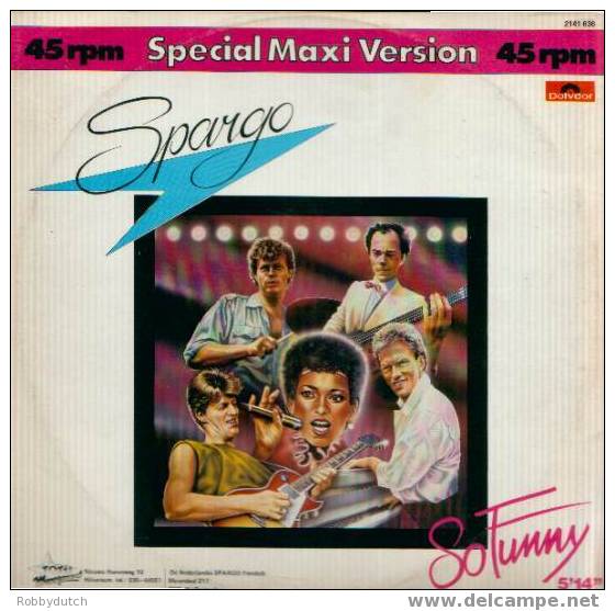 * 12" * SPARGO - SO FUNNY (Dutch 1982) - 45 Rpm - Maxi-Single