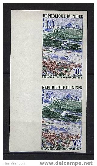 STATION DE SKI - GRENOBLE VILLE OLYMPIQUE - PAIRE ND - N° YT 186 - Winter 1968: Grenoble