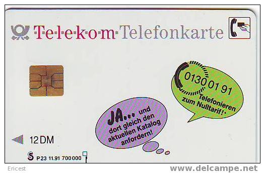 - ALLEMAGNE P23 11.91  ETAT COURANT - P & PD-Series : Guichet - D. Telekom