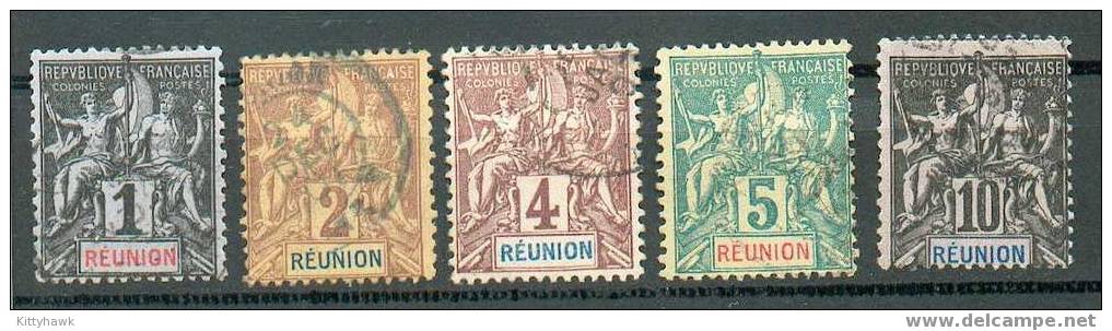 REU 94 - YT 32 à 37 / 39 / 40 / 42 Obli - Voir Commentaires - Used Stamps