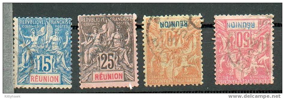 REU 94 - YT 32 à 37 / 39 / 40 / 42 Obli - Voir Commentaires - Used Stamps