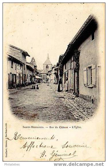STE  MENEHOULD  RUE DU CHATEAU  1901 - Sainte-Menehould