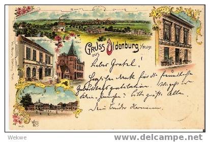 SH009 / Oldenburg/Holstein – Attraktive Gruss Aus…Karte – 1897 - Oldenburg (Holstein)