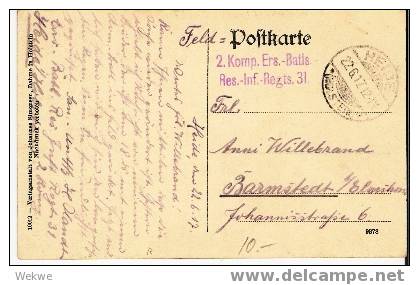 SH010 / Dahme/Holstein – 1917 – Rieseneiche – Feldpost Ex. Heide Nach Bramstedt - Dahme