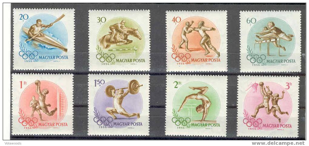 Ungheria - Serie Completa Nuova Olimpiadi Di Melbourne 1956 - Summer 1956: Melbourne
