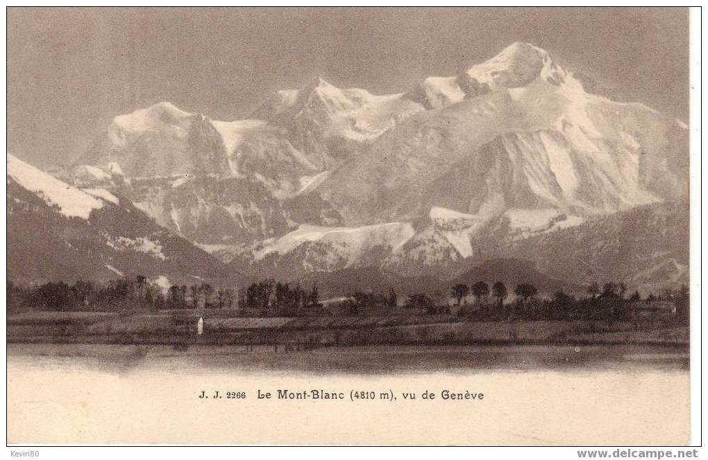 SUISSE GENEVE Le Mont Blanc (4810m) Vu De Genéve - Genève