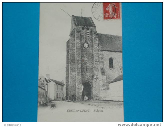 77) Grez-sur-loing - L'eglise  - EDIT  Davoigneau - -tres Belle Carte - Avon