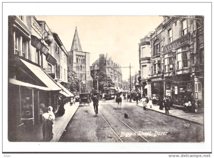 CPA----Angleterre----DOVER----BIGGIN STREET----TRAMWAY - Autres & Non Classés