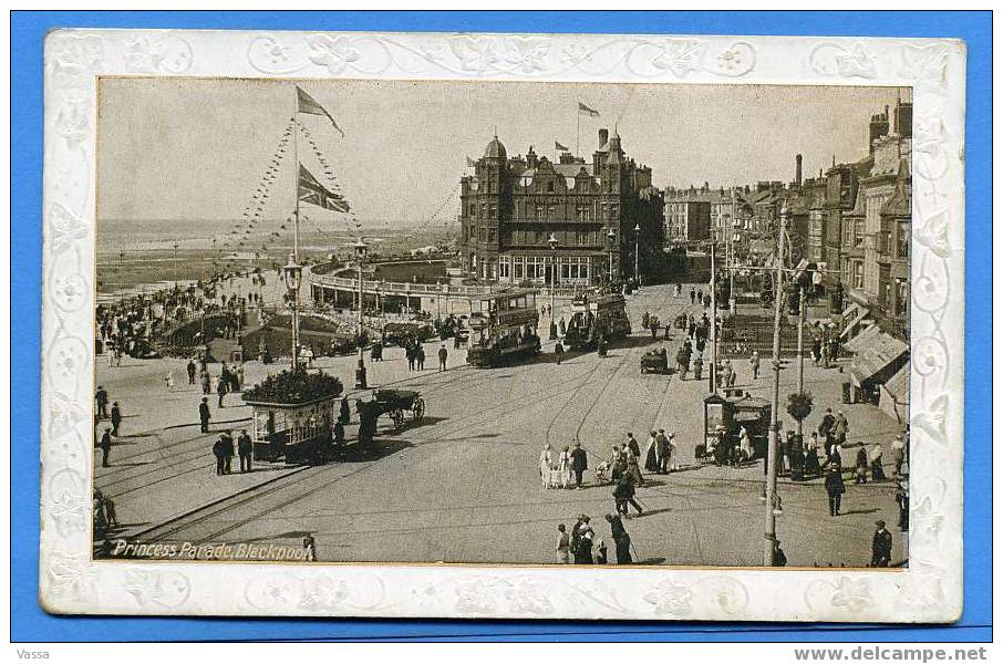 "PRINCESS PARADE BLACKPOOL" Animed With Cars Tramway.. - Blackpool