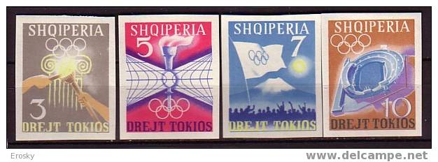 PGL - JEUX OLYMPIQUES 1964 ALBANIA Yv N°685/88 ND ** - Ete 1964: Tokyo