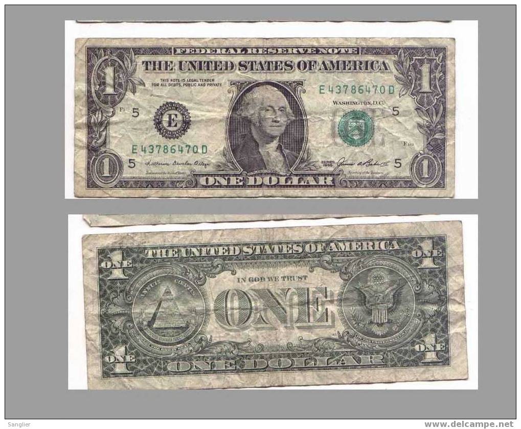 1 DOLLAR SERIES 1985 - 5- N° E 43786470 D - Federal Reserve (1928-...)