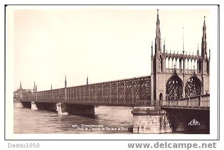 CPSM 67 STRASBOURG Pont Du Chemin De Fer - Ouvrages D'Art