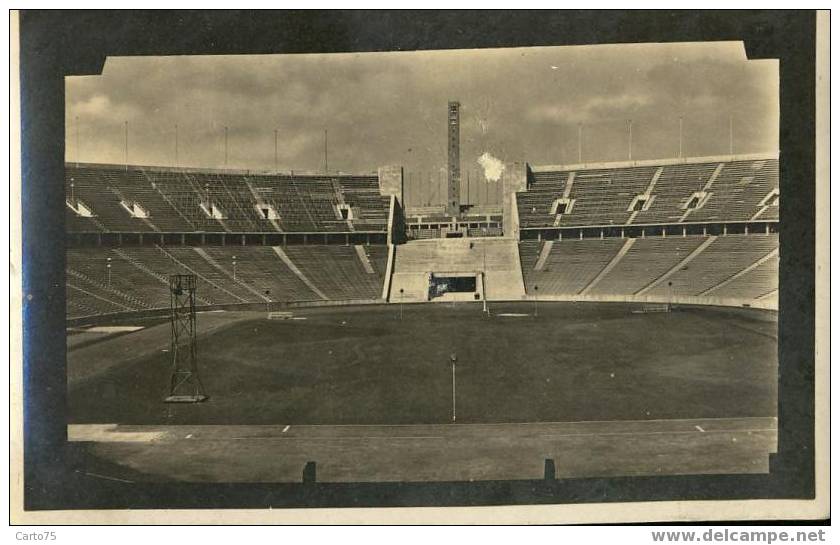 BERLIN - STADE JEUX OLYMPIQUES DE BERLIN-Cachet Rouge Au Dos "Reichssportfeld - Berlin" - Autres & Non Classés