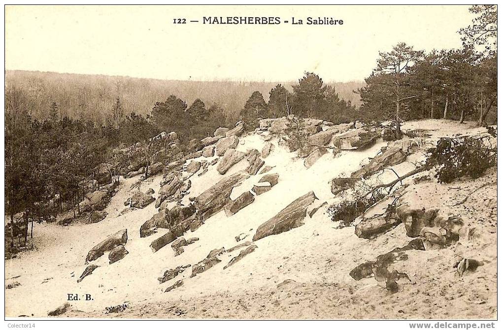 MALESHERBES LA SABLIERE LA ROCHE FEUILLETTEE LOT DE 2 CPA - Malesherbes