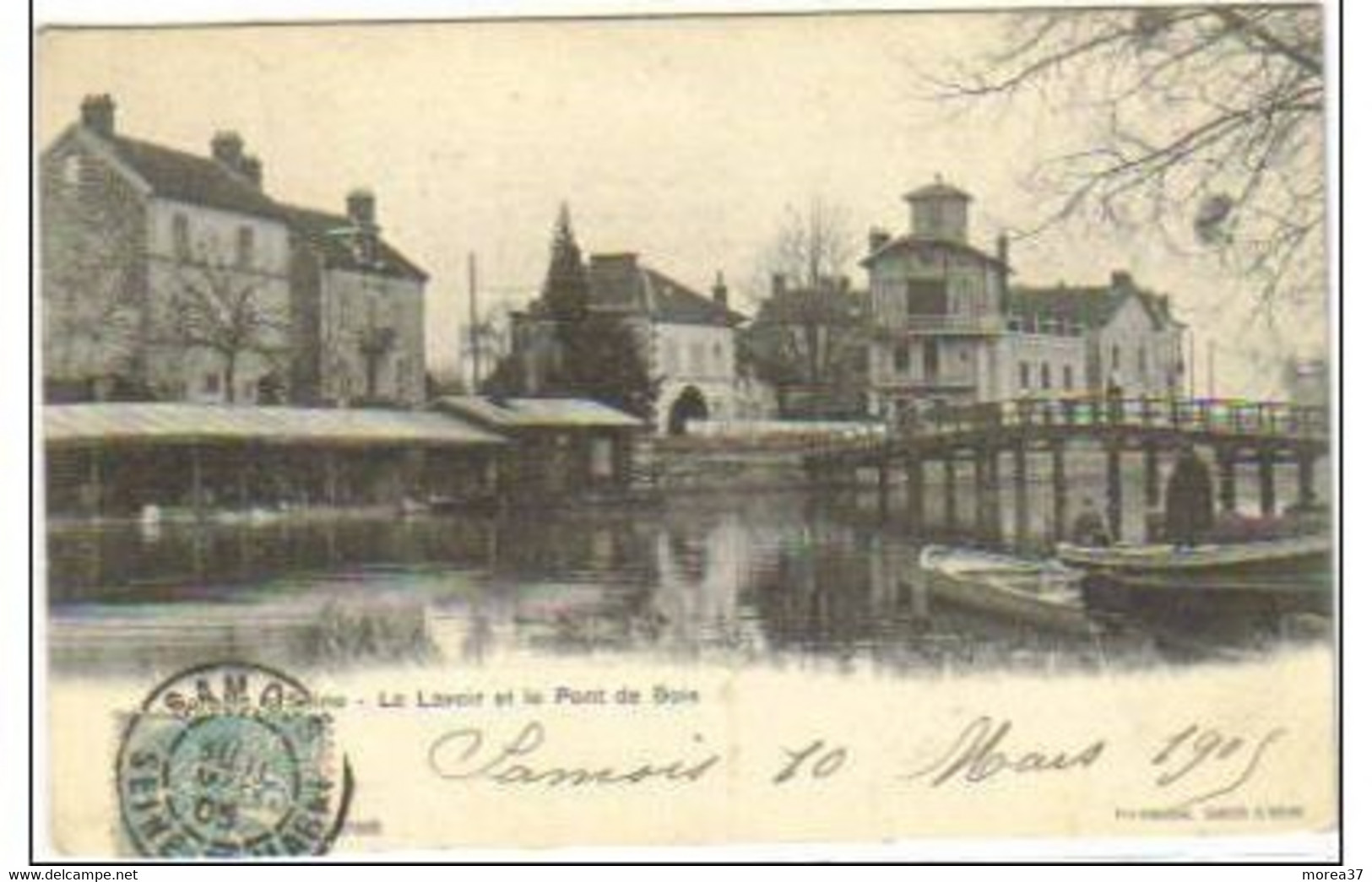 SAMOIS   Le Lavoir Et Le Pont De Bois - Samois