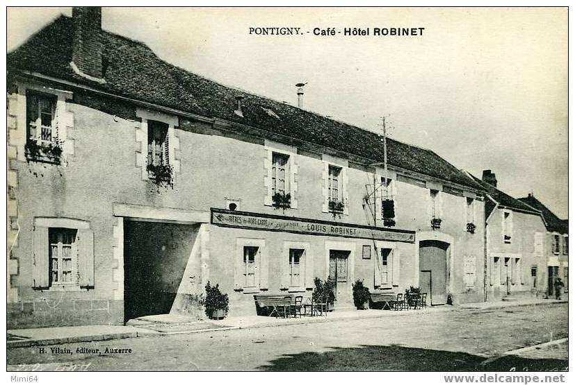 89 .  PONTIGNY .  CAFE - HOTEL ROBINET . - Pontigny