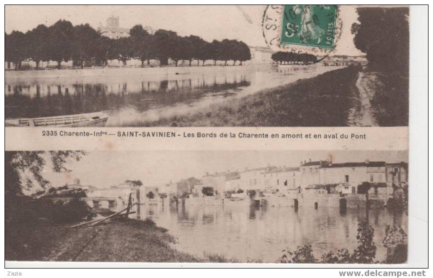 17.396/ST SAVINIEN - Les Bords De Charente En Amont Et En Aval Du Pont(Braun N°2335) - Pont-l'Abbé-d'Arnoult