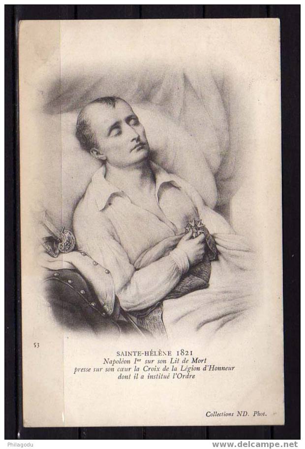 Napoléon Bonaparte Sur Son Lit De Mort, Carte Française      (25965**) - History