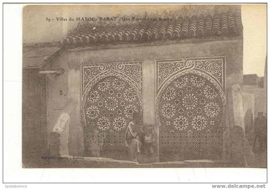 5434 VILES DU MAROC - RABAT - UNE FONTAINE RUE SOUSKA - Schmitt 39 - Rabat