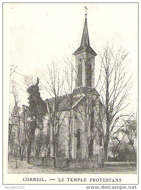 CORBEIL  TEMPLE PROTESTANT - Andere & Zonder Classificatie