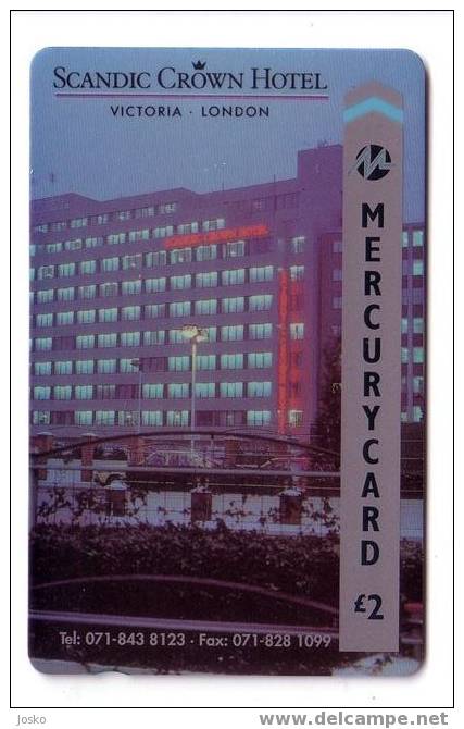 MERCURY CARD ( England ) - SCANDIC CROWN HOTEL ( Victoria - London ) - Limited Card - [ 4] Mercury Communications & Paytelco