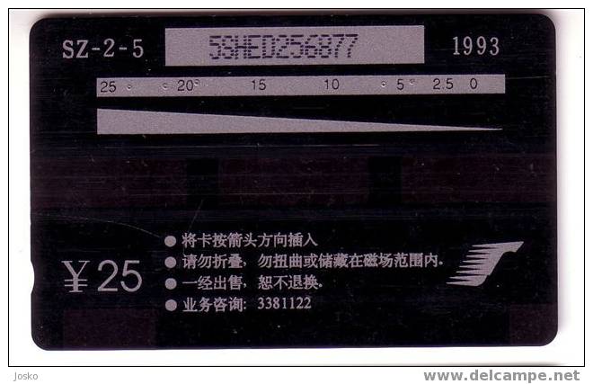 CHINA Old Magnetic Card GPT System - Shenda Telephone ... STT - Value 25. Y - Code 5SHED - Chine
