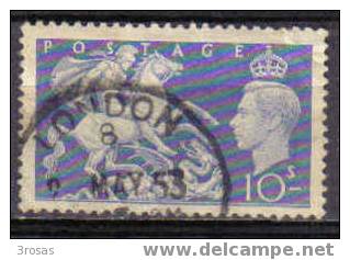 Grande-Bretagne Great Britain 1951 10sh Obl Bargain - Oblitérés