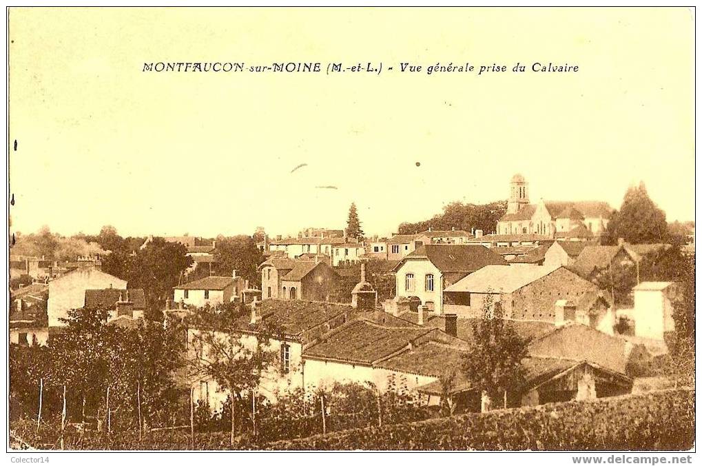 MONTFAUCON SUR MOINE VUE GENERALE PRISE DU CALVAIRE - Montfaucon